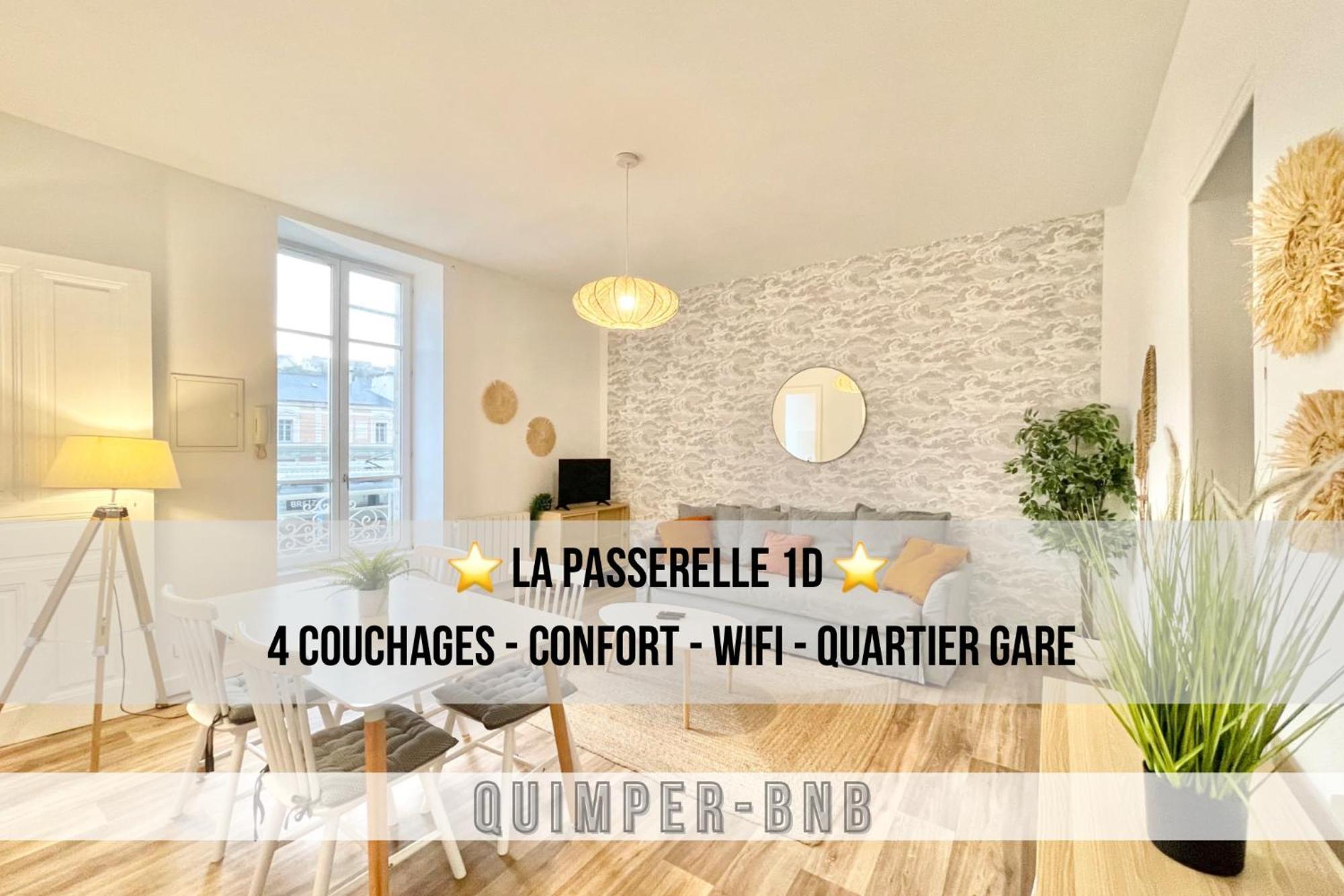 La Passerelle 1D - Quartier Gare - Wifi Quimper Extérieur photo